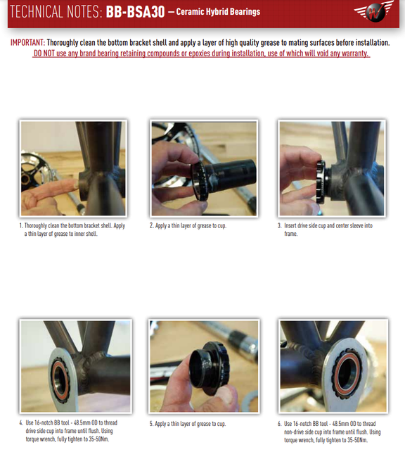 Wheels Mfg Bottom Bracket - BSA Threaded to 30mm Ceramic Hybrid BB