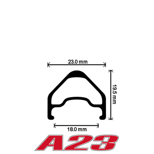 Velocity A23 700c nonMSW Bicycle Rims - Black Velocity A23 700c nonMSW Bicycle Rims - Black