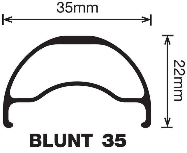 Velocity Blunt 35 700c Bicycle Rims - Black,28