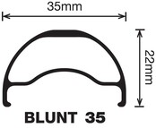 Velocity Blunt 35 700c Bicycle Rims - Black,40