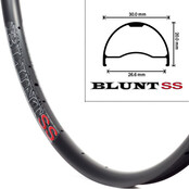 Velocity Blunt SS 700c Bicycle Rims - Black,32