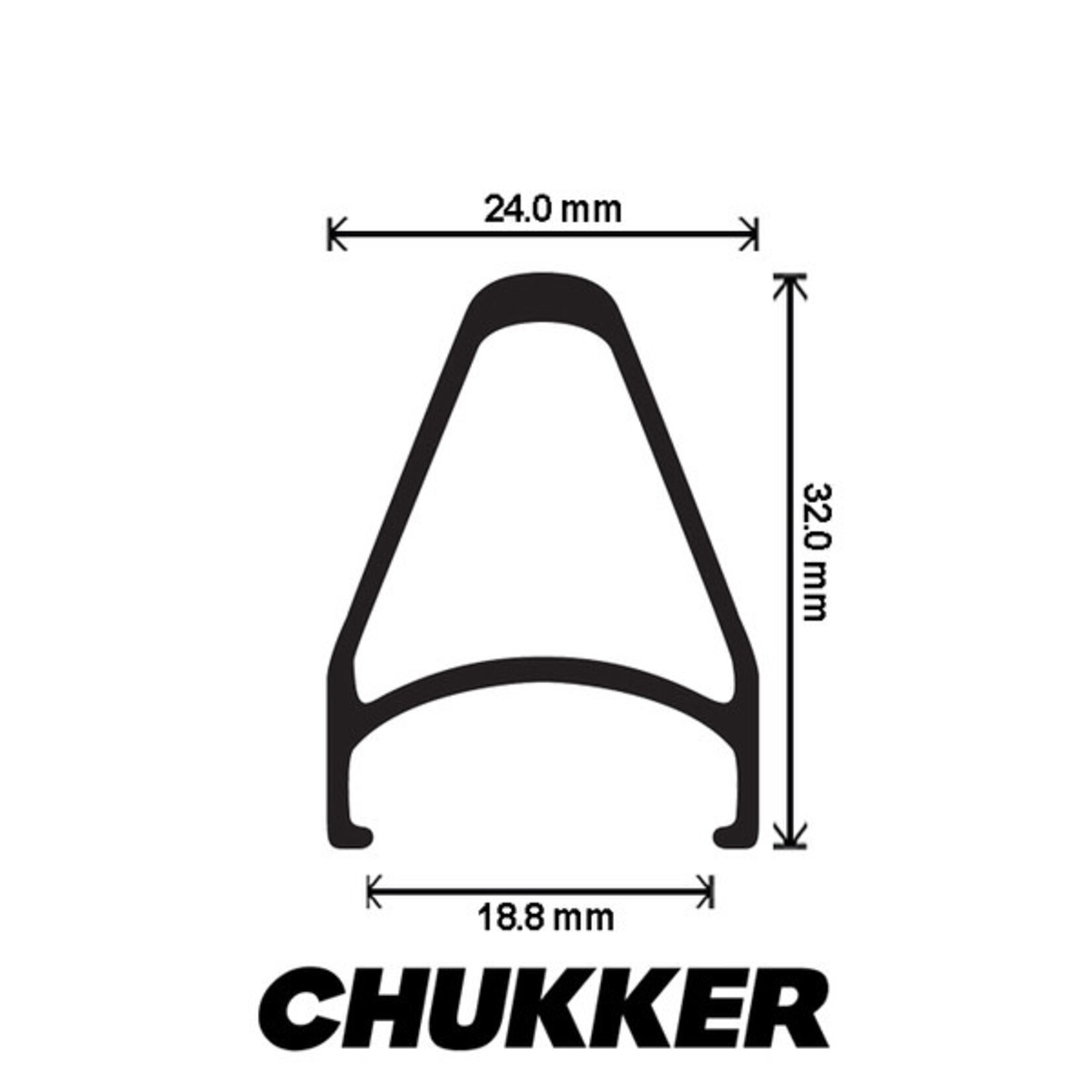 Velocity Velocity Chukker 700c MSW Bicycle Rims - Black