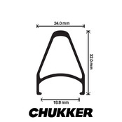 Velocity Chukker 700c MSW Bicycle Rims - Black,32