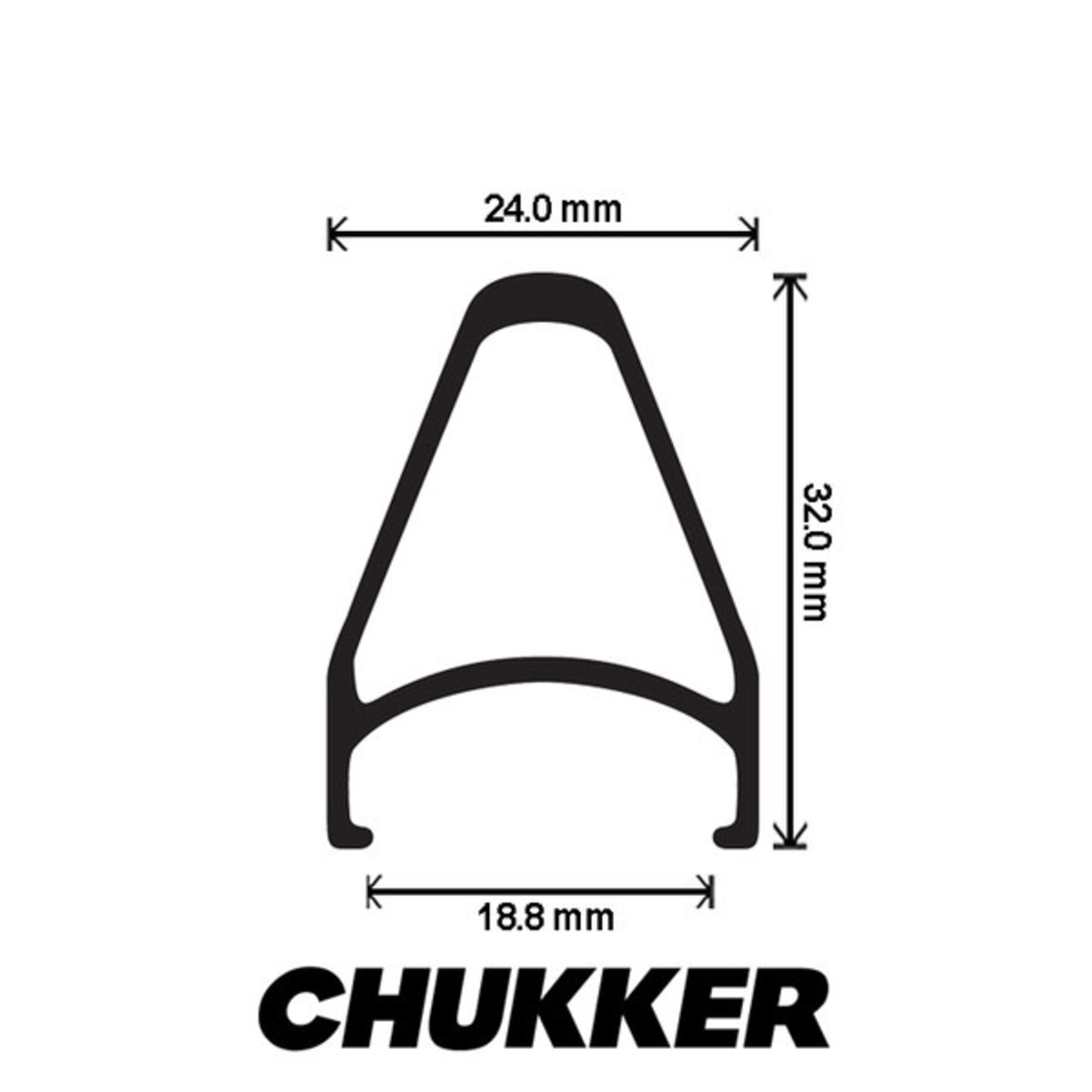 Velocity Velocity Chukker 700c nonMSW Bicycle Rims - Black,32