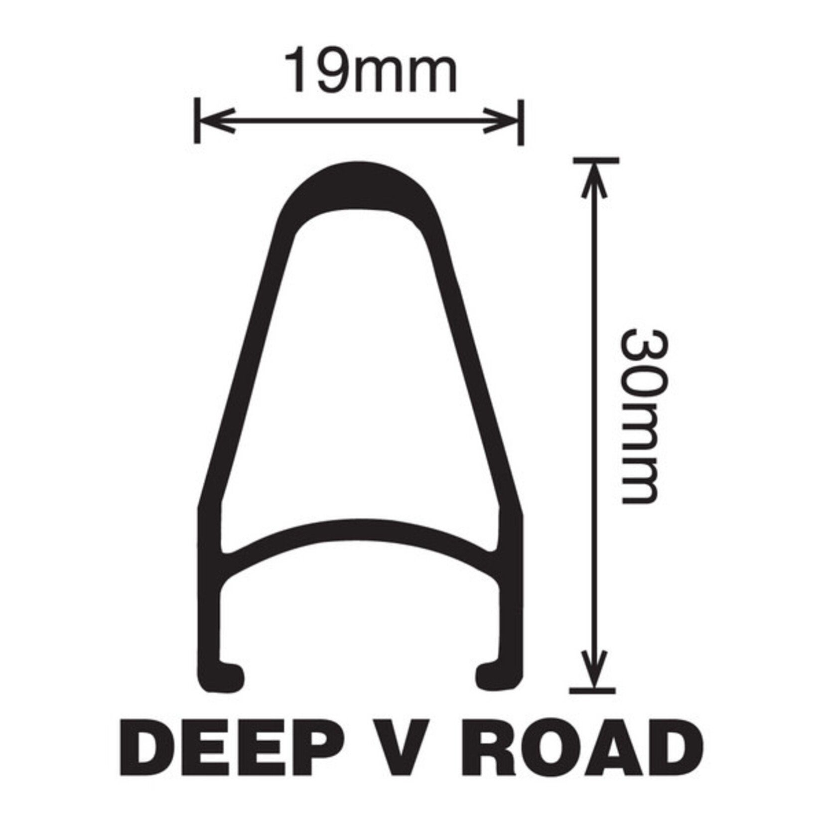 Velocity Velocity DeepV 700c MSW Bicycle Rims - Black,16