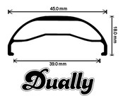 Velocity Dually 700c Bicycle Rims - Black