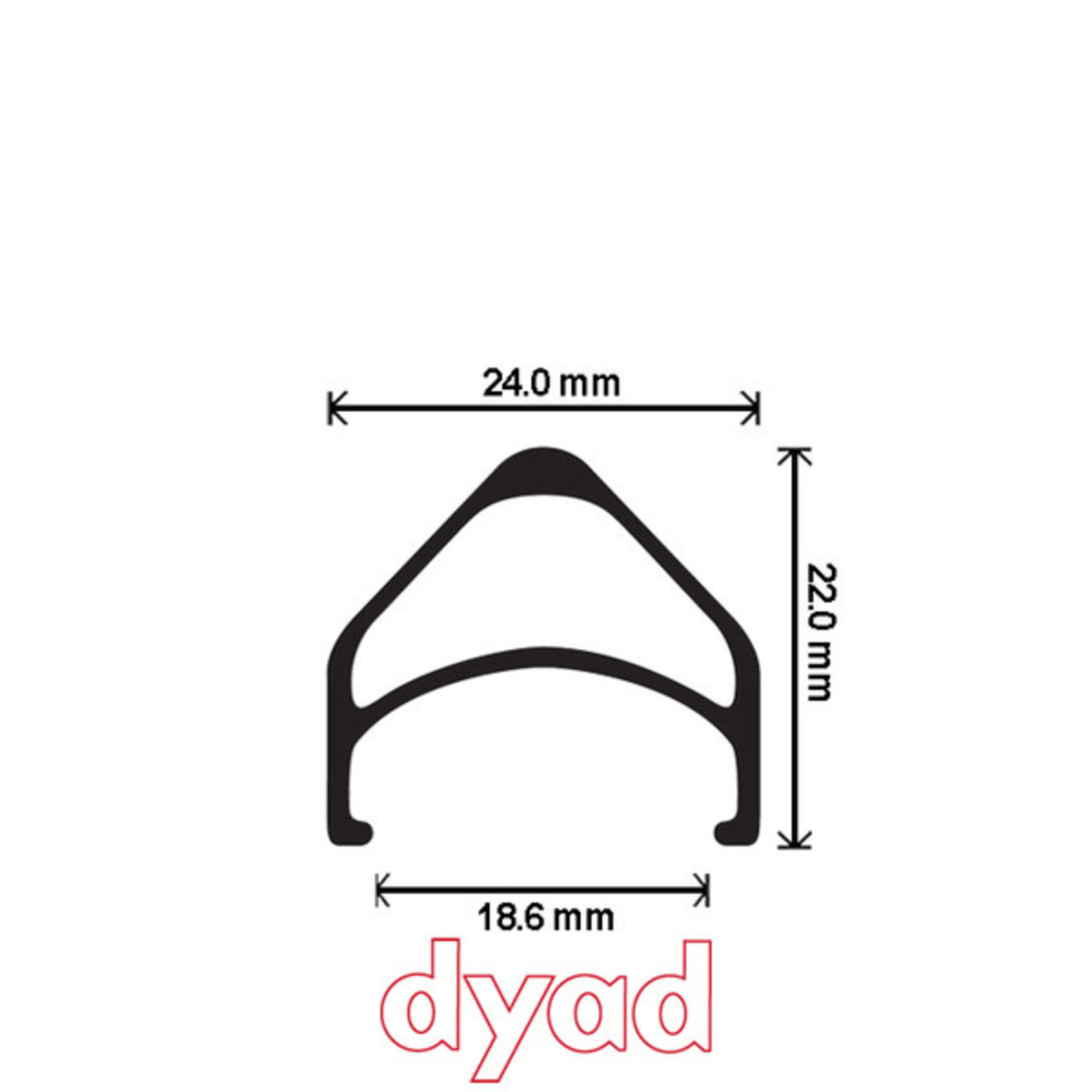 Velocity Velocity Dyad 650b MSW Bicycle Rims - Black,32