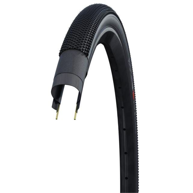 Schwalbe G-One Allround Tire - 700 x 40 Tubeless Folding Black Raceguard, Addix Schwalbe G-One Allround Tire - 700 x 40 Tubeless Folding Black Raceguard, Addix