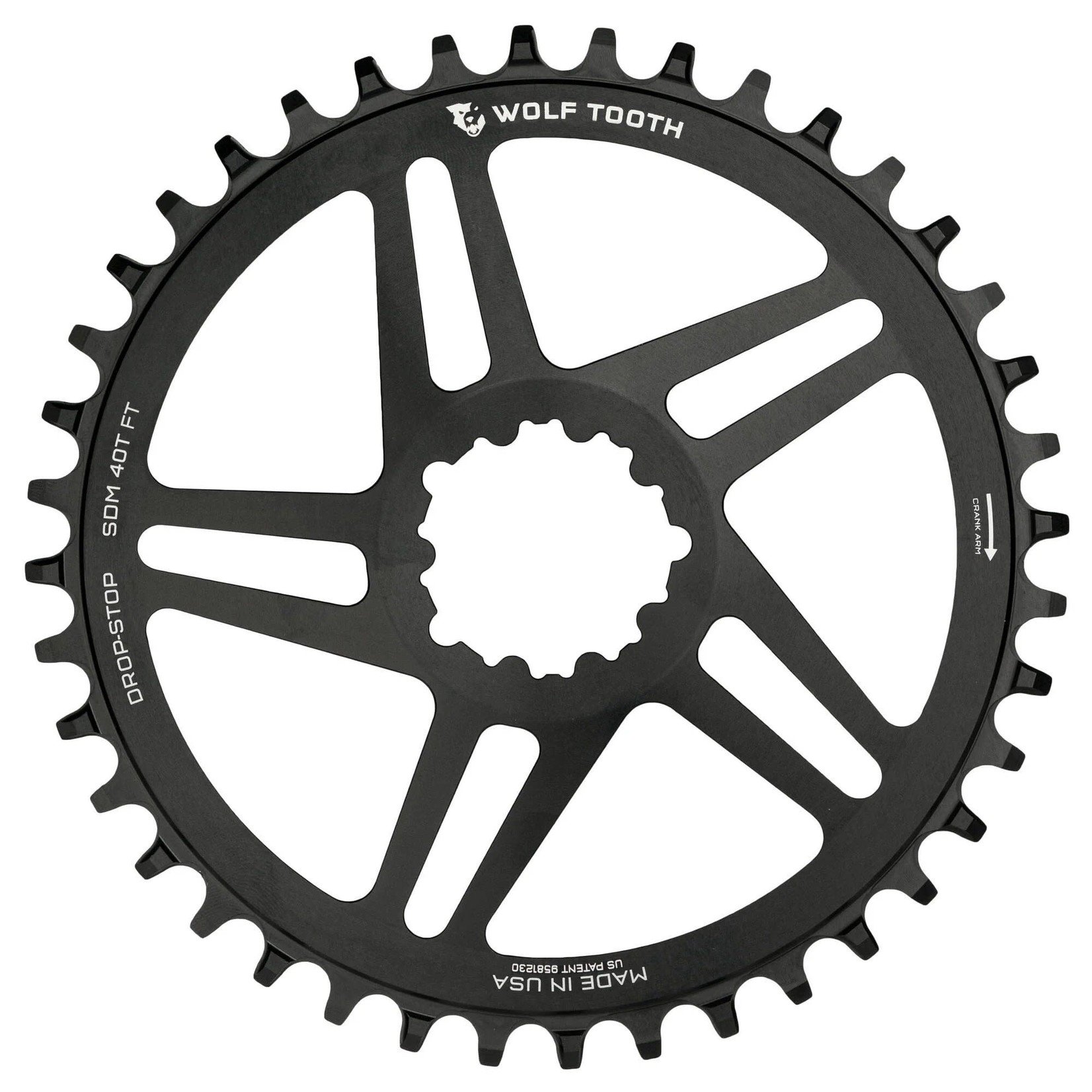 Wolf Tooth Components Wolf Tooth Direct Mount SRAM Drop-Stop Chainring - Black - 26T - 49mm Chainline/6mm Offset