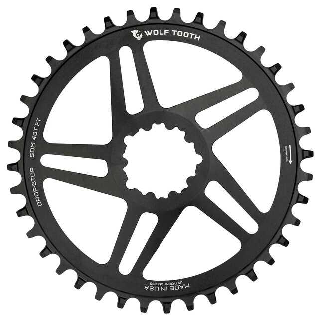 Wolf Tooth Direct Mount SRAM Drop-Stop Chainring - Black - 26T - 49mm Chainline/6mm Offset