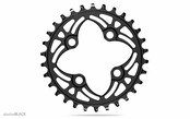 absoluteBLACK Round 64 BCD Chainring - 28t 64 BCD 4-Bolt Narrow-Wide Black