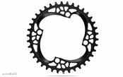 absoluteBLACK Round 64 BCD Chainring - 28t 64 BCD 4-Bolt Narrow-Wide Black