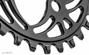 absoluteBLACK Round 64 BCD Chainring - 28t 64 BCD 4-Bolt Narrow-Wide Black
