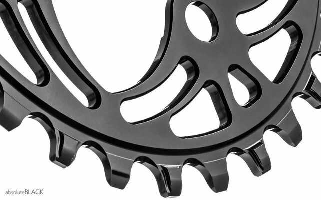 absoluteBLACK Round 64 BCD Chainring - 28t 64 BCD 4-Bolt Narrow-Wide Black