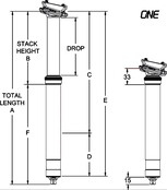 OneUp V2 DROPPER seat post, 150MM, 31.6