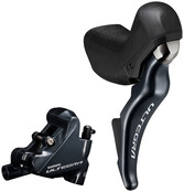 Shimano Ultegra ST-R8025 Shift/Brake Lever with BR-R8070 Disc Brake Caliper - Right/Rear, 11-Speed, Flat Mount, Black Shimano Ultegra ST-R8025 Shift/Brake Lever with BR-R8070 Disc Brake Caliper - Right/Rear, 11-Speed, Flat Mount, Black