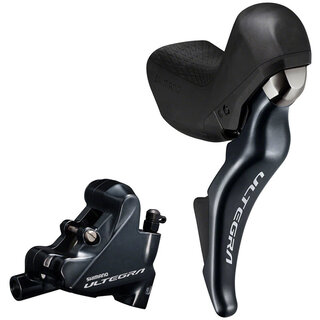Shimano Ultegra ST-R8025 Shift/Brake Lever with BR-R8070 Disc Brake Caliper - Right/Rear, 11-Speed, Flat Mount, Black
