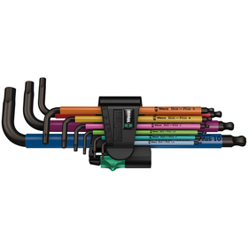 Wera 950/9 Hex-Plus SB L-Key Hex Wrench Set - Metric, Multicolor
