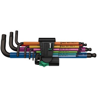 Wera 950/9 Hex-Plus SB L-Key Hex Wrench Set - Metric, Multicolor