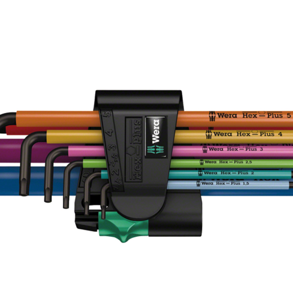 Wera 950/9 Hex-Plus SB L-Key Hex Wrench Set - Metric, Multicolor