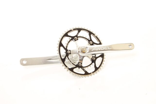Andel Road Bike Cranks - 110bcd - 24mm Spindle - Silver