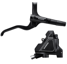 Shimano Altus BL-MT201/BR-UR300 Disc Brake and Lever - Rear, Hydraulic, Flat Mount, Resin Pads, Black