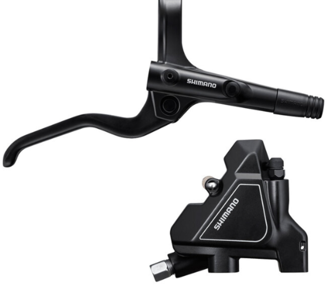 Shimano Altus BL-MT201/BR-UR300 Disc Brake and Lever - Rear, Hydraulic, Flat Mount, Resin Pads, Black