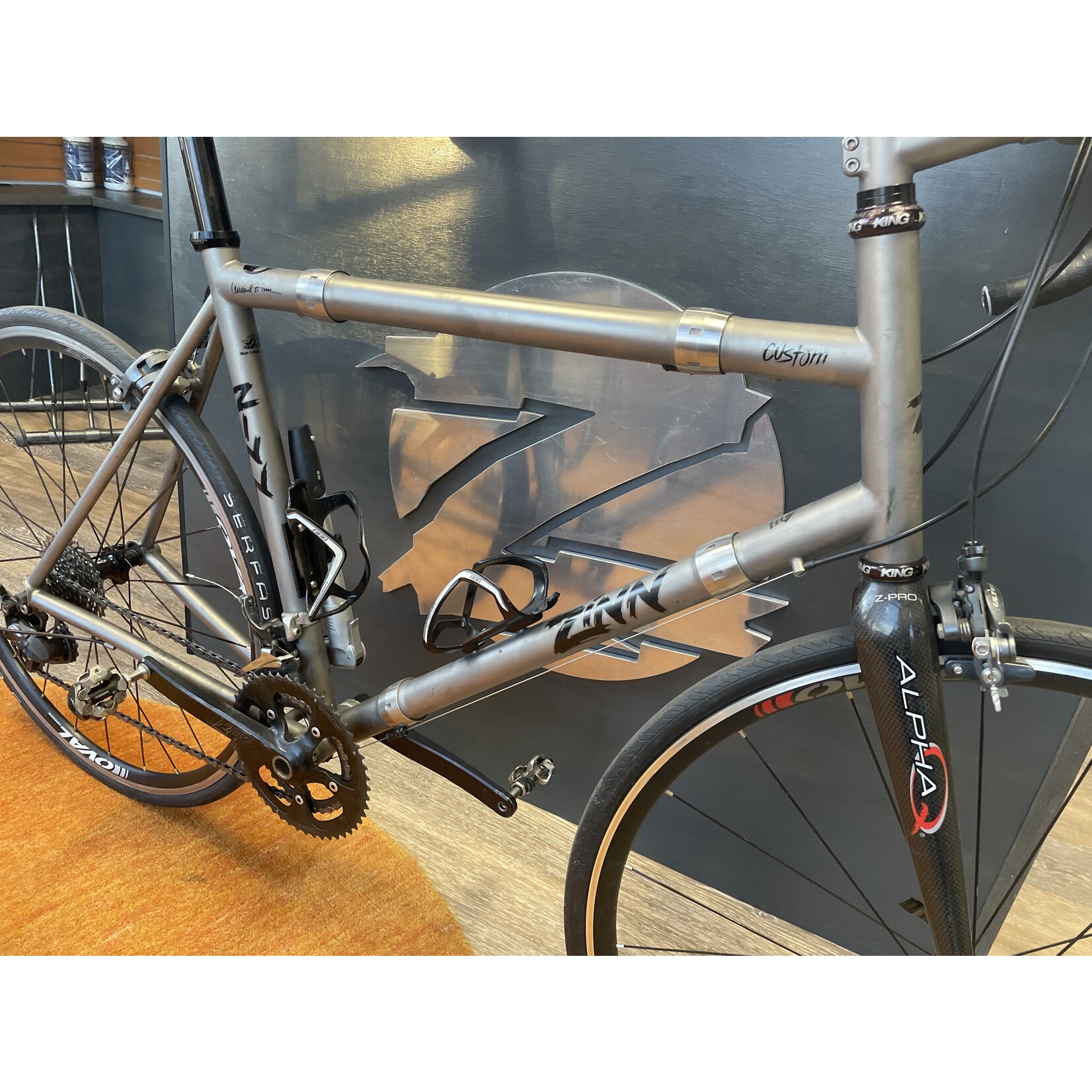 Zinn Custom Titanium Road Travel Bike - Used in great condition for 6'4" - 6'7" rider (Lennard's personal travel road bike)