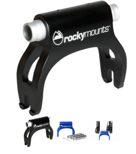 RockyMounts StreetRod Thru-Axle Bike Mount: compatible with 12 and 15mm front axles Black