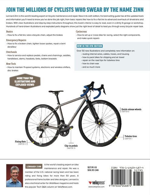Zinn & The Art of Road Bike Maintenance, 6th Edition Zinn & The Art of Road Bike Maintenance, 6th Edition