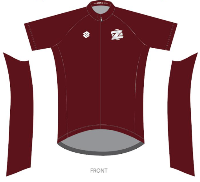 Zinn Big and Tall Shortsleeve Club jersey - Maroon (CCN Club SS +3" arm and torso))