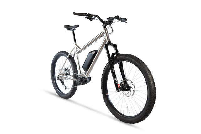 Clydesdale Spur EMTB1 Deore 12 - Titanium Electric Mountain Bike Clydesdale Spur EMTB1 Deore 12 - Titanium Electric Mountain Bike