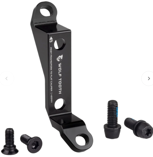 Wolf Tooth Disc Brake Adapter - Post to Flat Mount, +20mm Wolf Tooth Disc Brake Adapter - Post to Flat Mount, +20mm