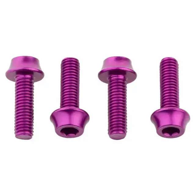 Wolf Tooth Water Bottle Cage Bolts, Aluminum - 4 pcs. / Wolf Tooth Water Bottle Cage Bolts, Aluminum - 4 pcs. /