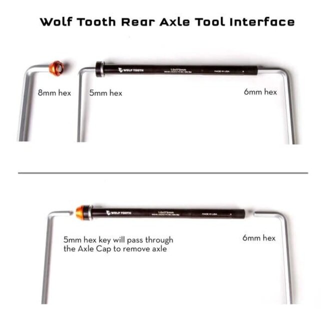 Wolf Tooth Rear Axle, Aluminum Wolf Tooth Rear Axle, Aluminum