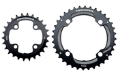 RaceFace Turbine 11-Speed Chainring: 64/104mm BCD 26/36t Black