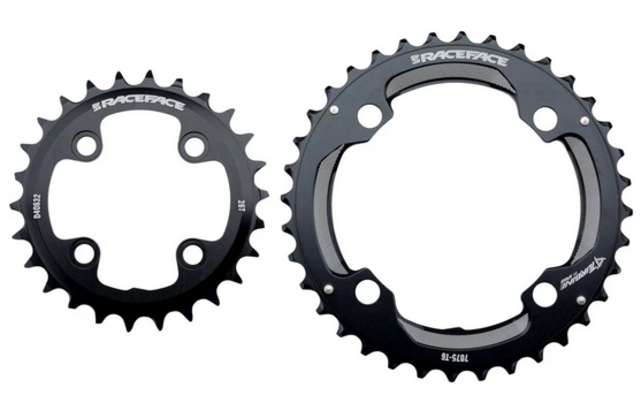 RaceFace Turbine 11-Speed Chainring: 64/104mm BCD 26/36t Black