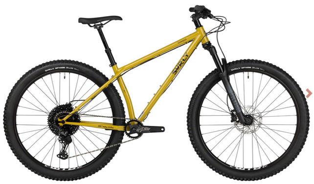 Surly Krampus Front Suspension Bike - 29", Steel, Nose Drip Curry, X-Large Surly Krampus Front Suspension Bike - 29", Steel, Nose Drip Curry, X-Large