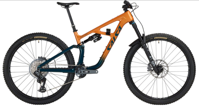 Salsa Blackthorn 145 C GX AXS Transmission Bike - 29", Carbon, Slate / Terracotta