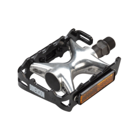 Dimension Mountain Compe Pedals - Platform, Aluminum, 9/16", Black/Silver