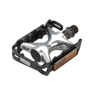 Dimension Mountain Compe Pedals - Platform, Aluminum, 9/16", Black/Silver