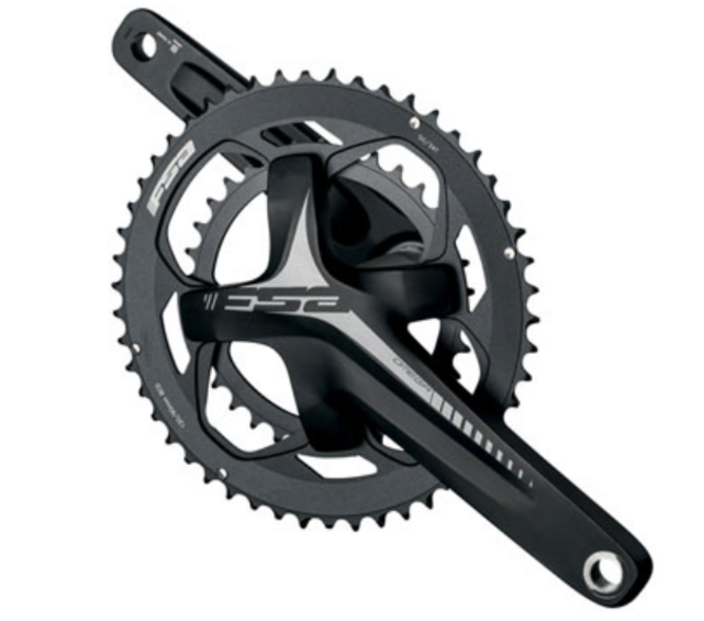 Full Speed Ahead Omega AGX Crankset - 170mm, 10/11-Speed, 30/46T, 120/90mm BCD, 386 EVO Spindle Interface, Black