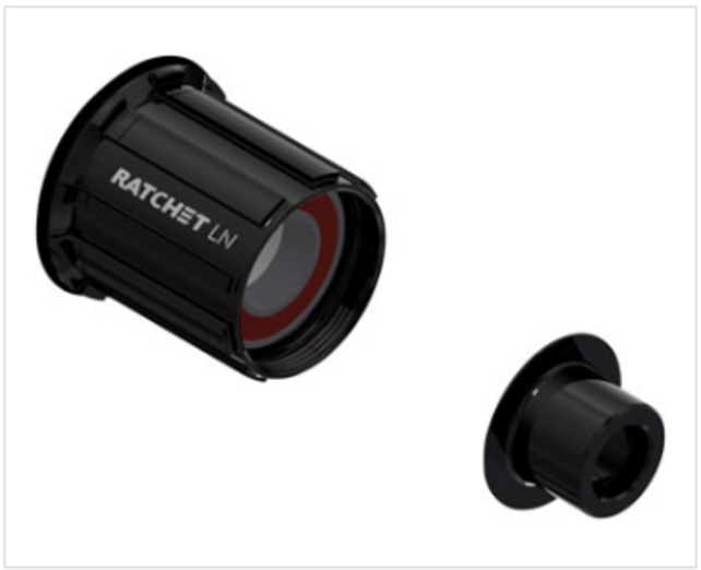 DT Swiss Ratchet LN Freehub Body - Shimano HG 11 MTN, Standard, Aluminum, Sealed Bearing, Kit w/ End Cap, 12 x 142/148 mm OEM