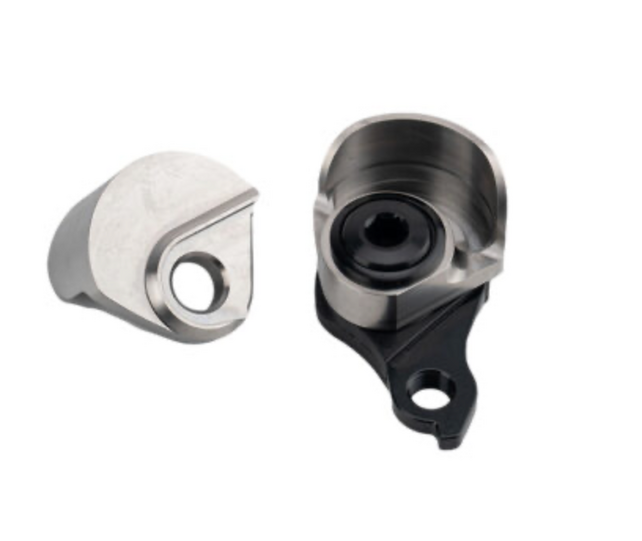 Titanium UDH Flanged 12mm Rear Dropout Set With Replaceable Derailleur Hanger