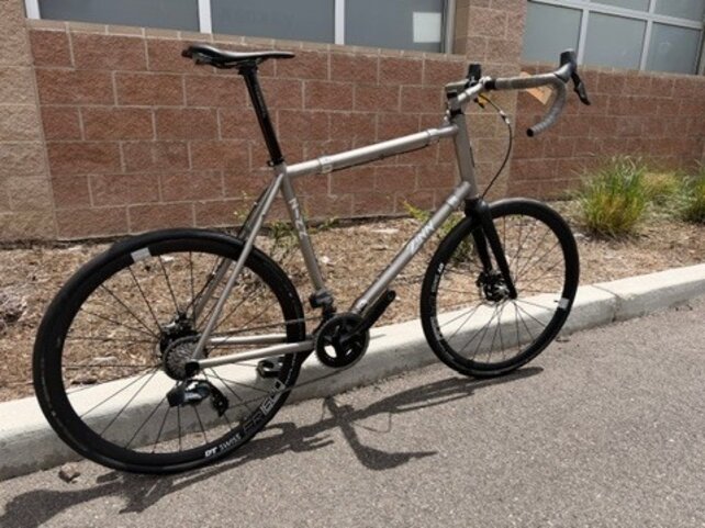 Zinn Custom Titanium All-Road Travel Bike - Used in great condition for 6'6" - 6'10" rider