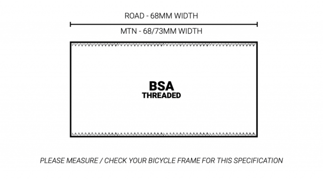 Praxis Shimano Road Bottom Bracket - BSA Threaded - 68mm