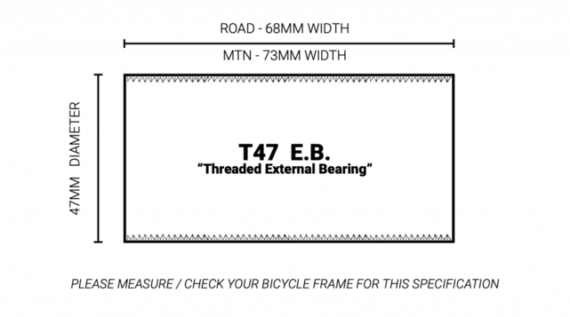 M30 Bottom Bracket - T47 E.B