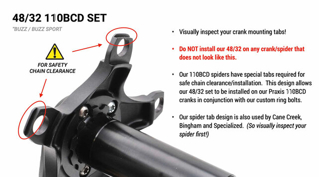 Praxis Road Chainring Set