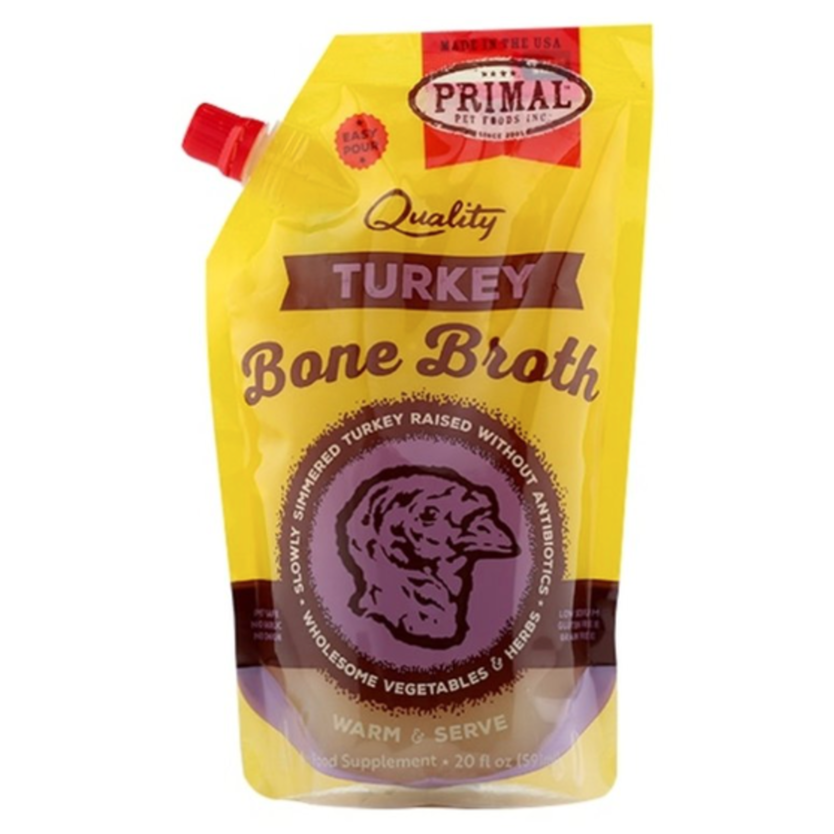 Primal Primal Dog & Cat Frozen Raw Bone Broth Turkey 20oz