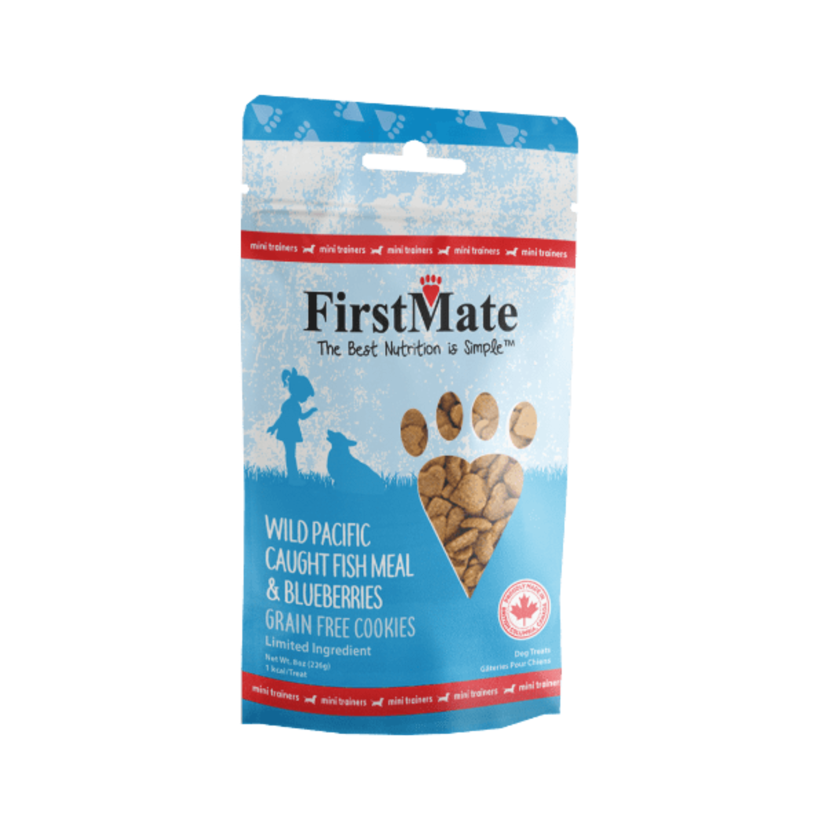 FirstMate FirstMate Dog Grain Free Mini Fish & Blueberry Treat 8oz